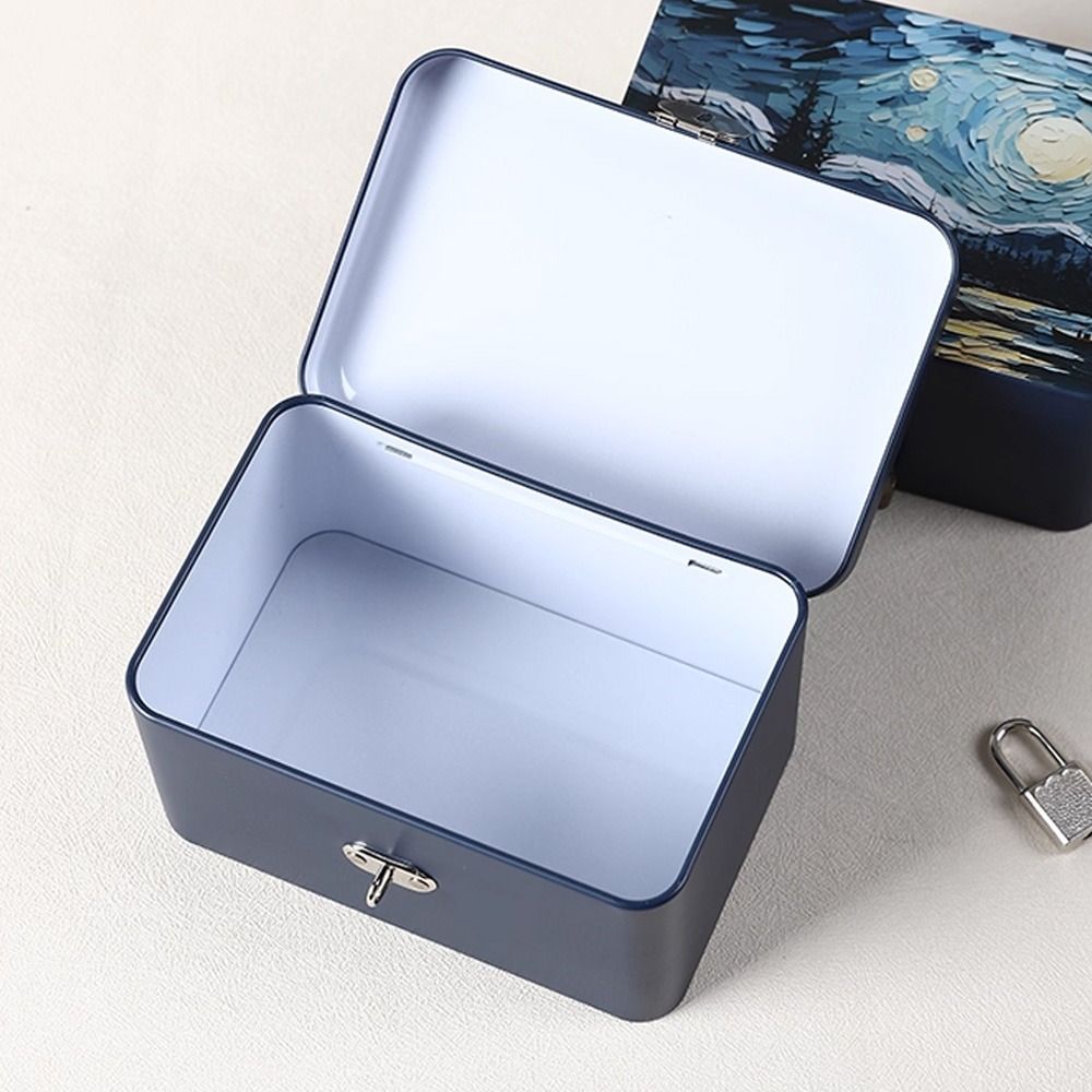 Medicine Cabinet Lock - Geschenkdoos Grote opbergdoos Metaal Materiaal Wachtwoordvergrendeling