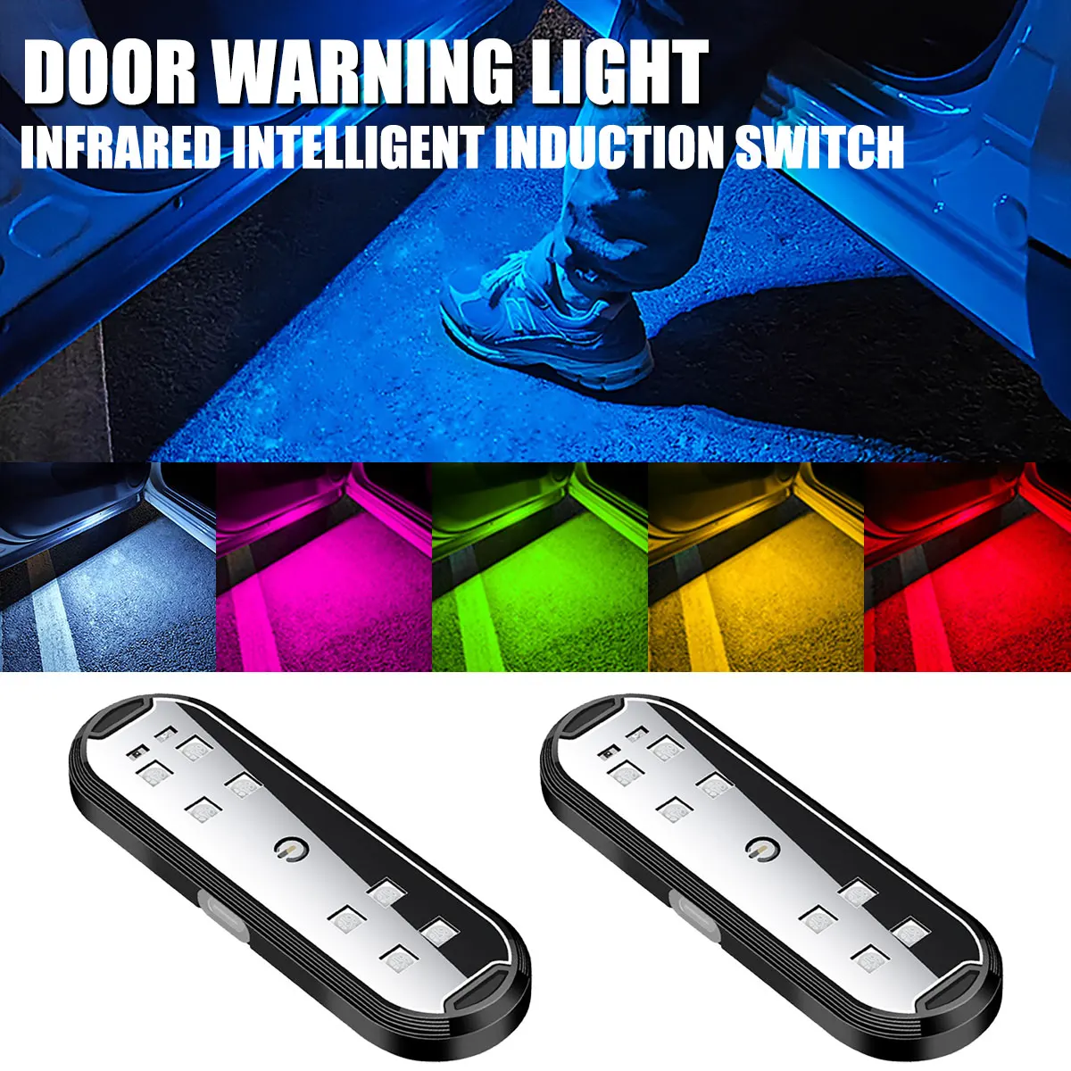 Emergency Exit Sign - Autodeurverlichting LED Kleurrijk Knipperend Decoratief Welkomlicht