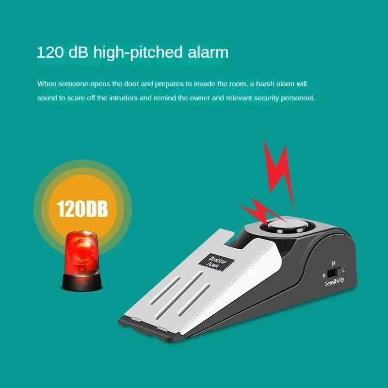 Door Stop Alarm - Draagbare deurstopper beveiligingsalarm hoteldeurstop inbraakalarm gadget