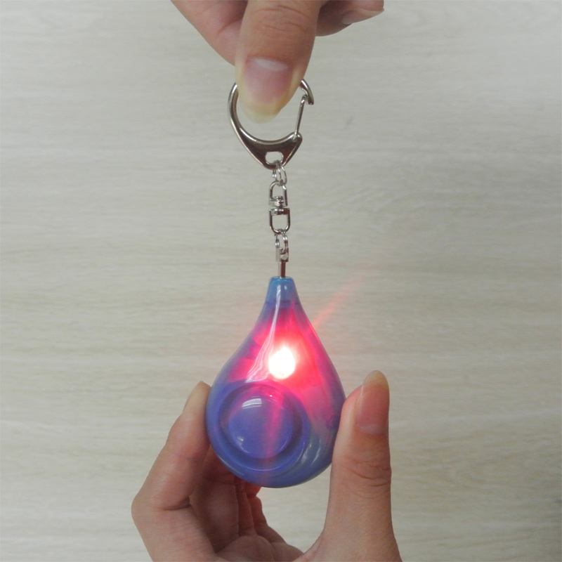 Personal Alarm Keychain - Waterdruppeltype anti-overvalapparaat voor dames, draagbaar persoonlijk