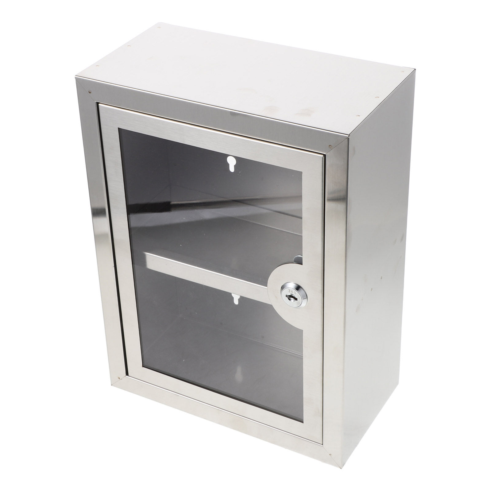Medicine Cabinet Lock - Vergrendelbare medicijnkast Metalen wandkast Dubbellaags 11x8.2
