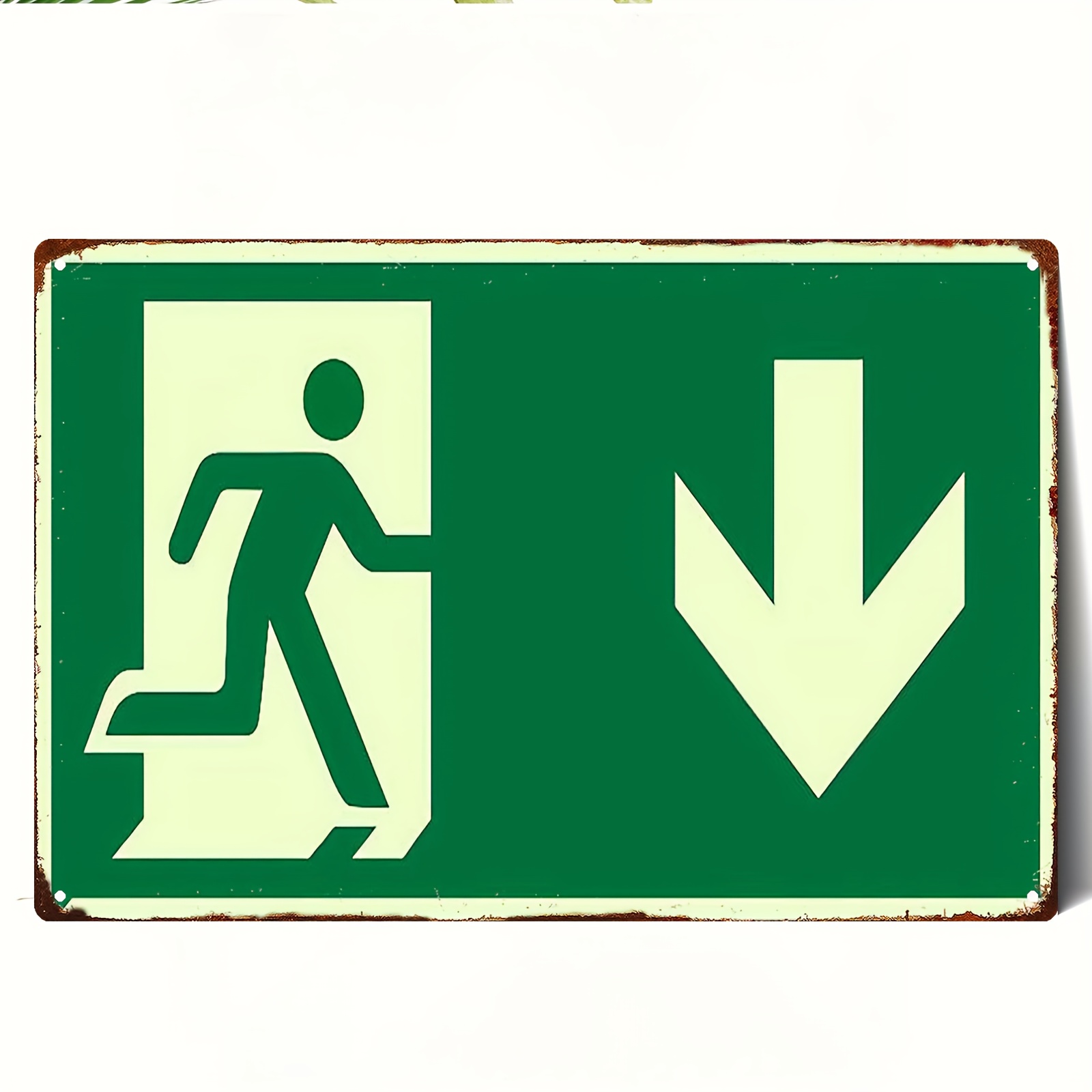 Emergency Exit Sign - 2D vintage metalen ijzeren bord |