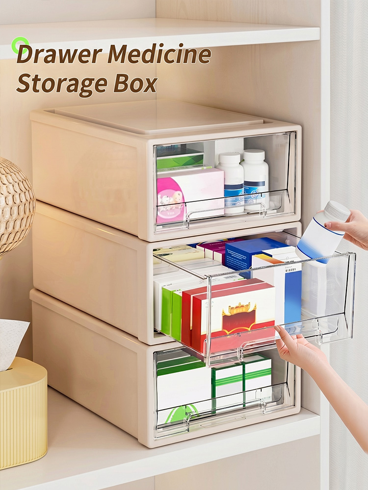 Medicine Cabinet Lock - Medicijnopbergdoos met grote capaciteit, draagbare opbergkoffer