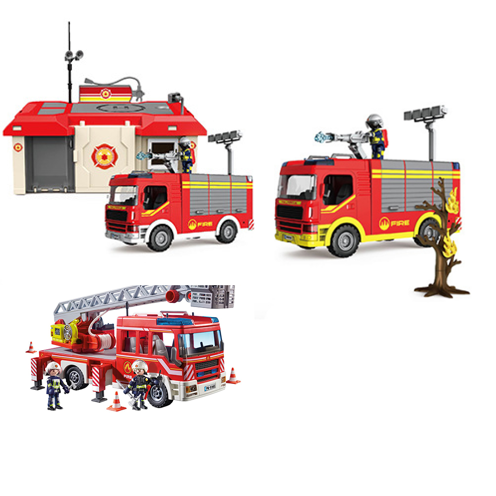 Fire Escape Ladder - Brandweerkazerne met luchtladder Simulatie Brandblusslicht en