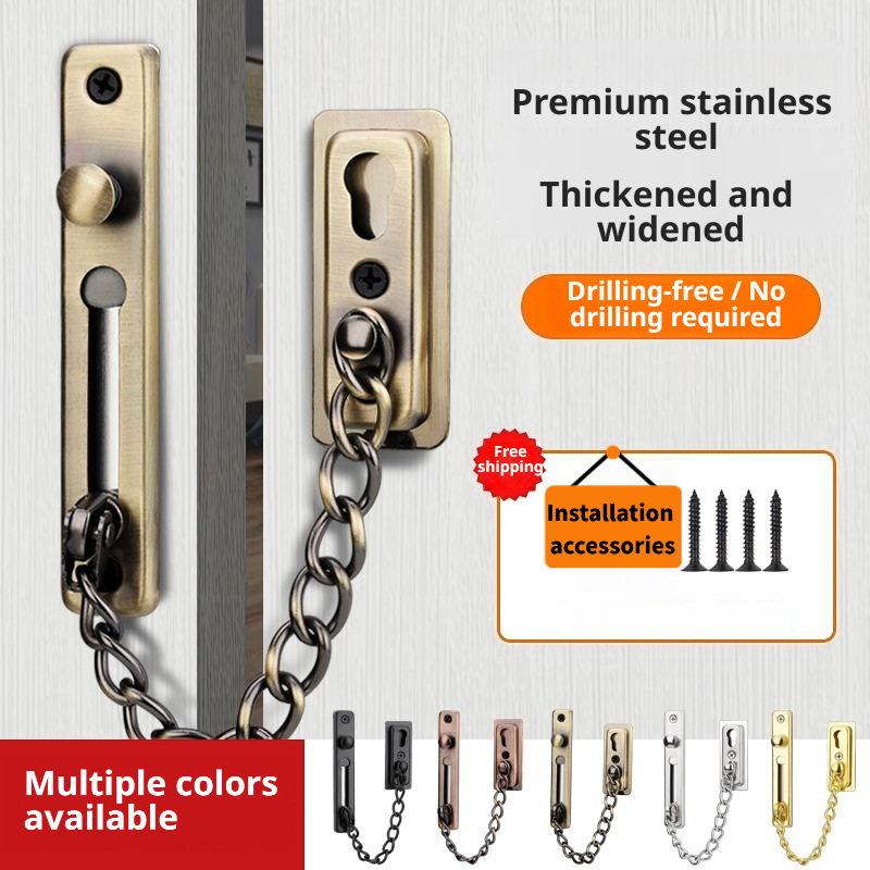 Security Chain Door - Deurkettingslot roestvrij staal beveiligingsketting met veer