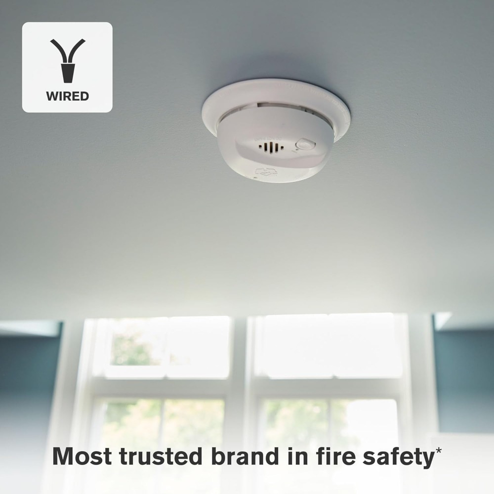 Smoke Detector Interconnected - Onderling verbonden, bekabelde rookmelder met 10