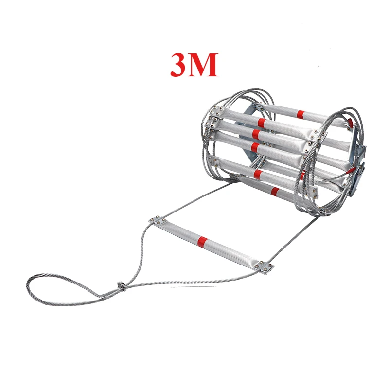 Fire Escape Ladder - Duurzame 3M zachte touwladder Huishoudelijke draadkabel