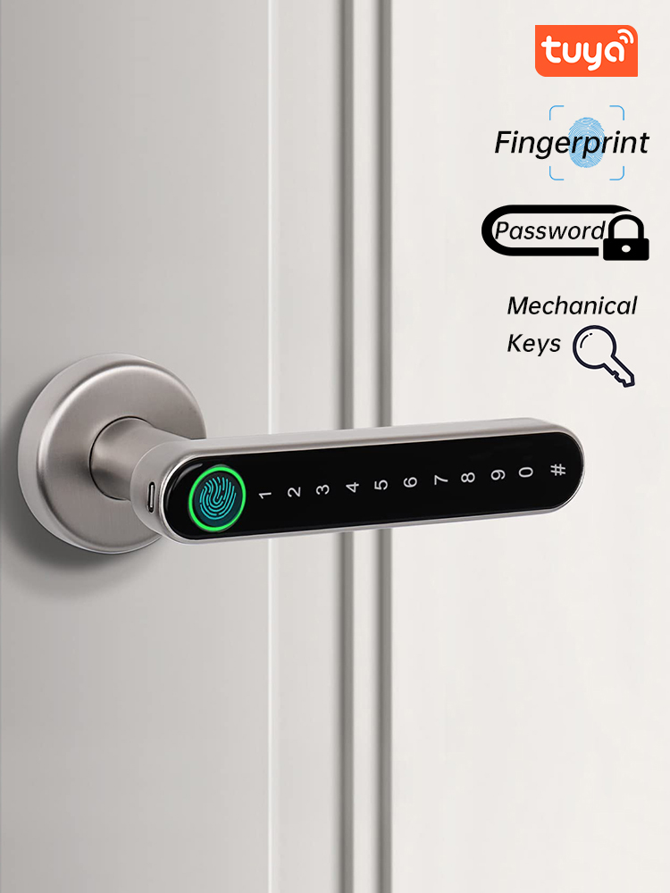 Security Chain Door - Kak Smart Vingerafdruk Deurslot Zwart Biometrisch