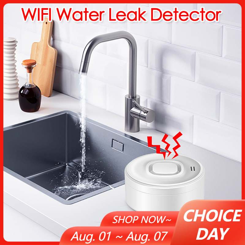 Water Alarm Sensor - Smart WIFI Waterlekdetector 100dB Hoogvolume Alarm