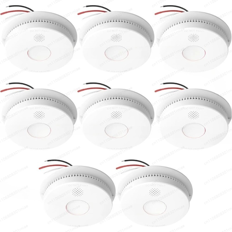 Smoke Detector Interconnected - Hoge kwaliteit - 8-pack, hardwired verbonden