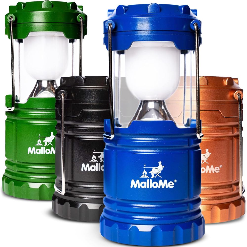 Power Outage Light - Meerkleurige LED-campinglantaarns, 4-pack: draagbare buitenverlichting voor