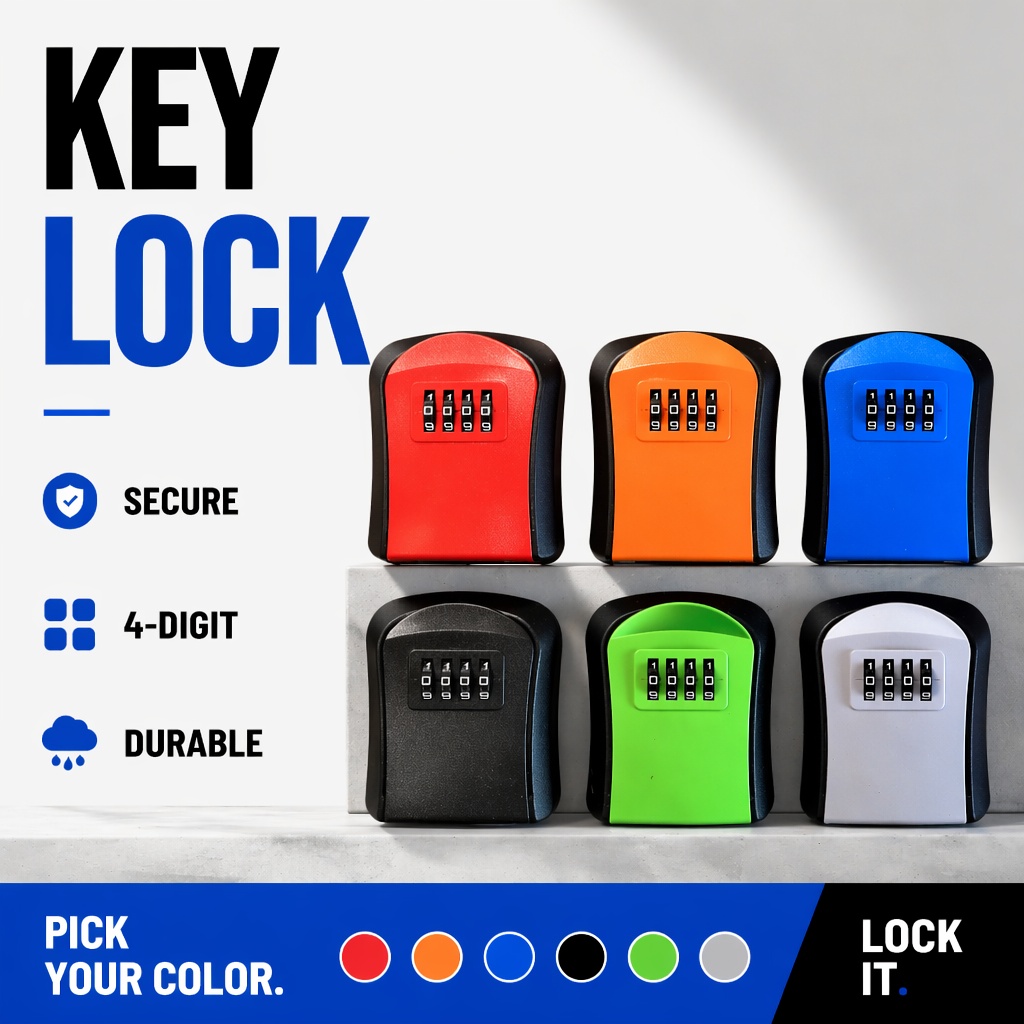 Lockbox Key Secure - Wandmontage waterdichte sleutelopbergdoos Verdikt ABS Anti-diefstal