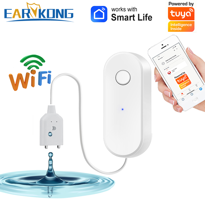 Water Alarm Sensor - Tuya WiFi Smart Waterleksensor Vloeistoflekkage Alarm