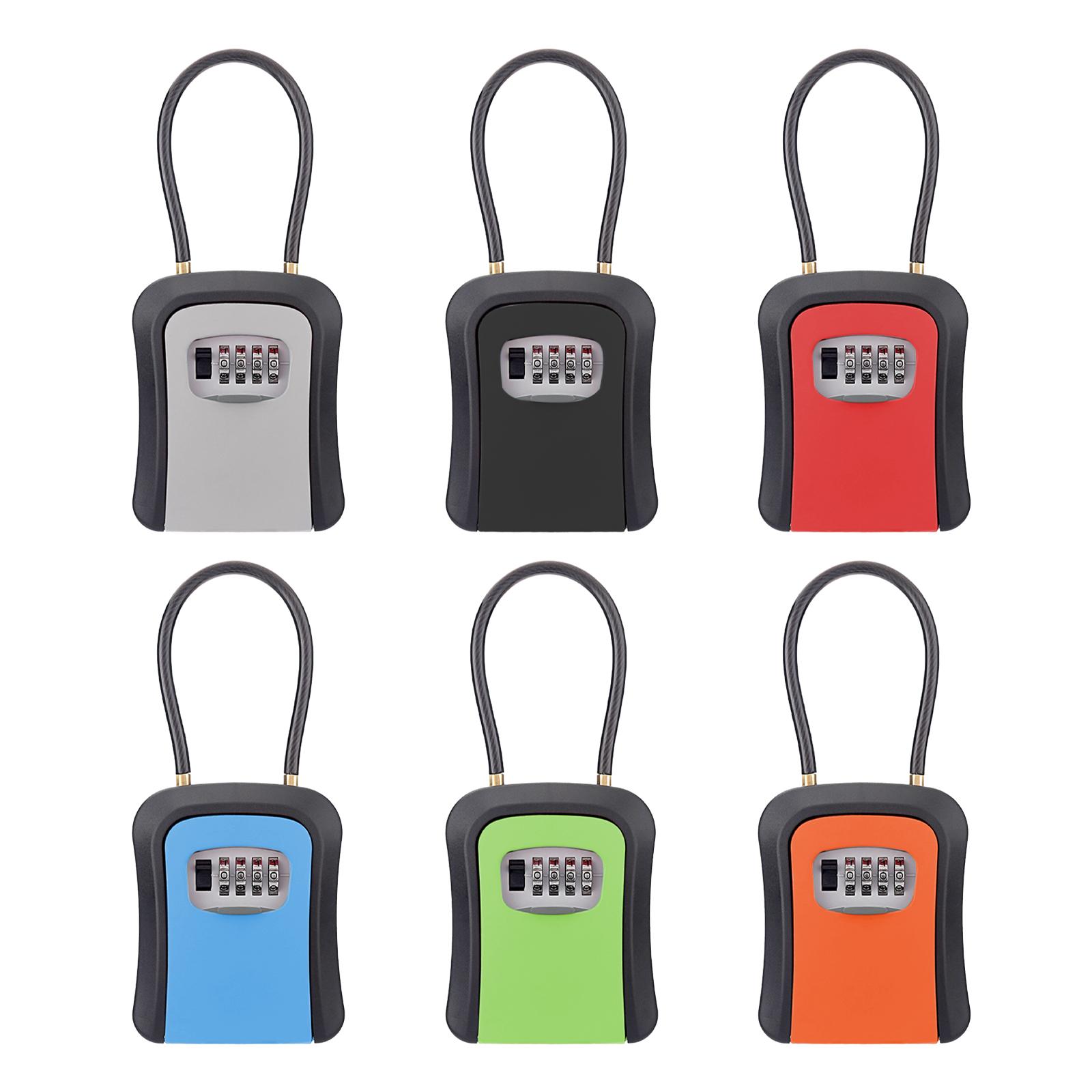 Lockbox Key Secure - Sleutelvergrendelingsdoos Sleutelbeveiligingsdoos Met 4-cijferige Combinatie Verwijderbare