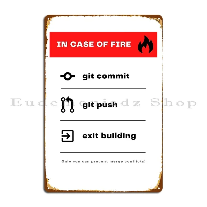 Emergency Exit Sign - In geval van vuur Git Commit