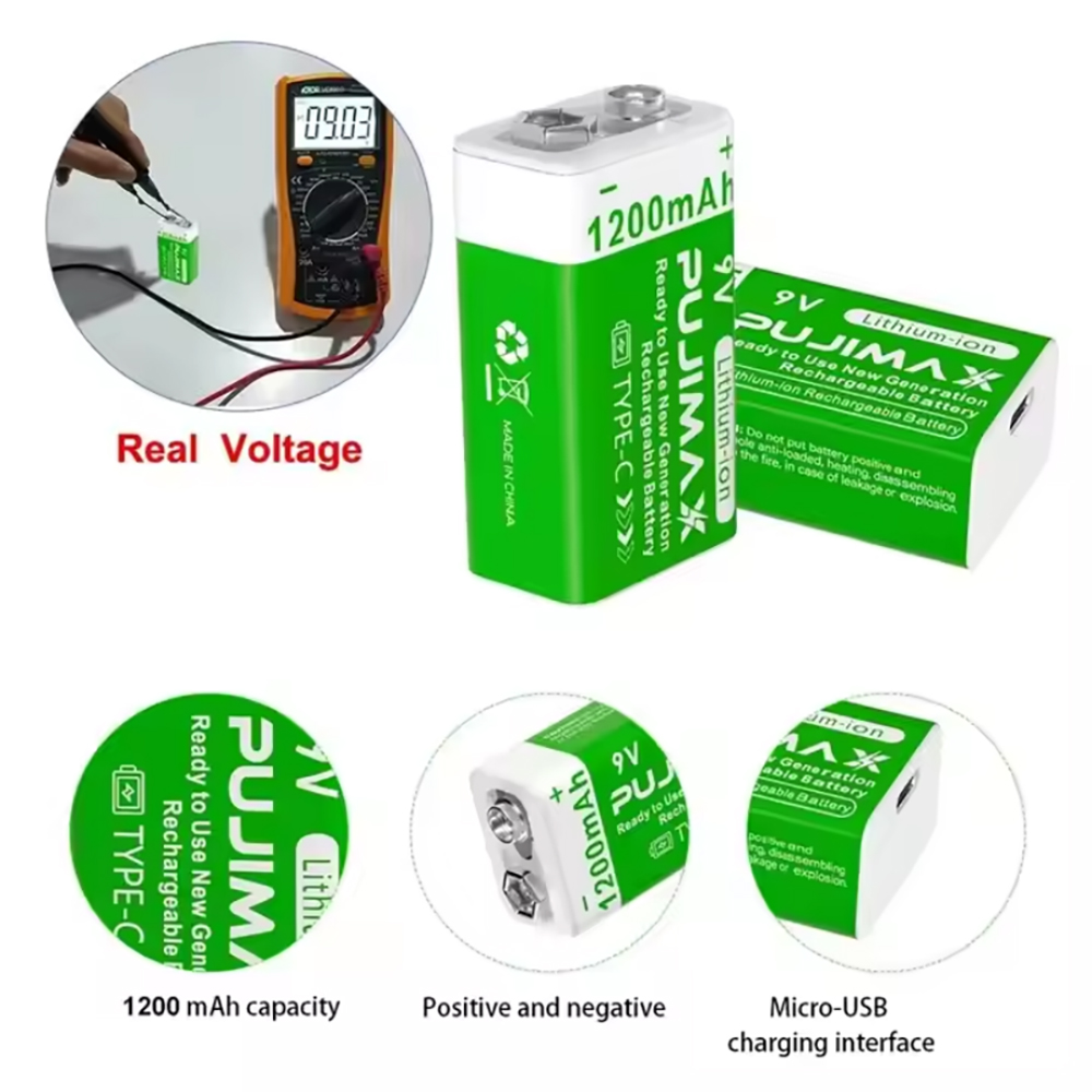PUJIMAX 9V oplaadbare batterij - Co Detector Plug recensie en prijs