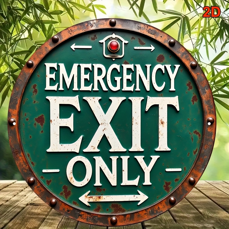 2D Industrieel Retro Metalen N - Emergency Exit Sign recensie en prijs