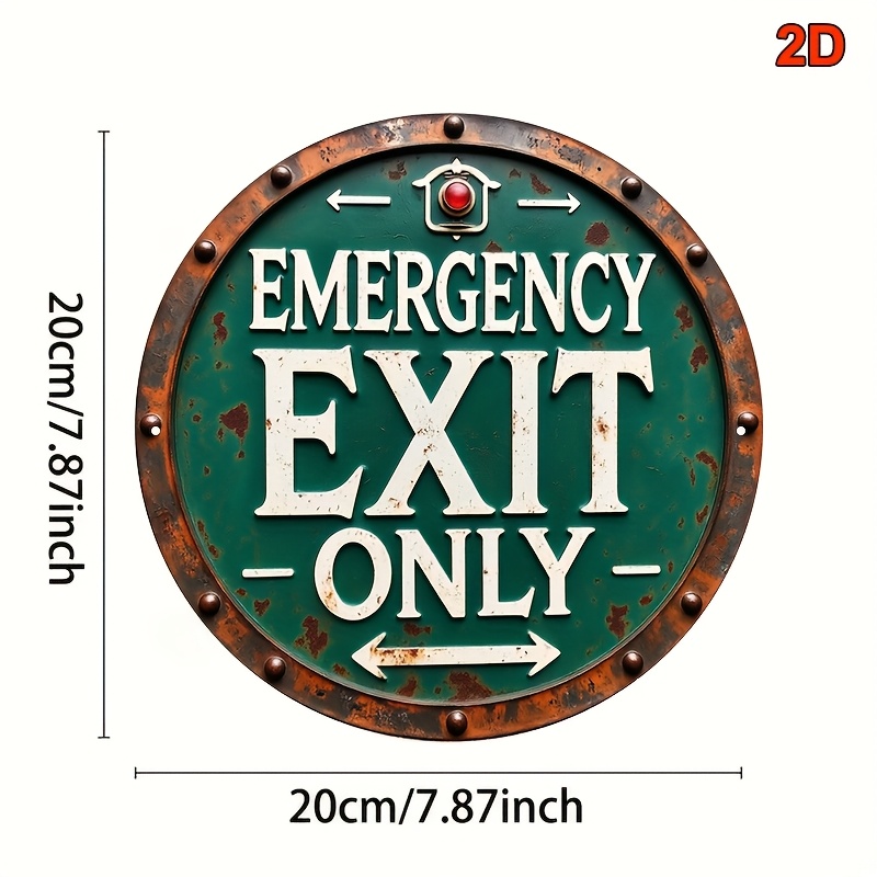 2D Industrieel Retro Metalen N - Emergency Exit Sign recensie en prijs