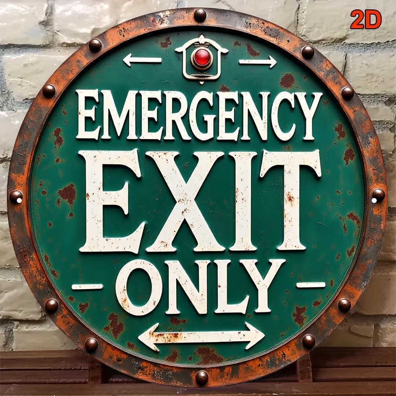 2D Industrieel Retro Metalen N - Emergency Exit Sign recensie en prijs