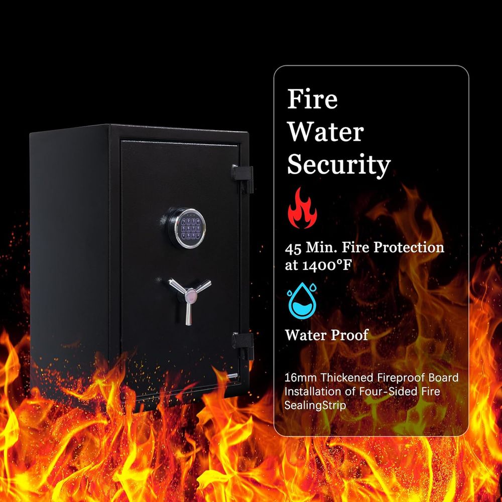 Grote pistoolkluis met digitaa - Fire Safe Document recensie en prijs