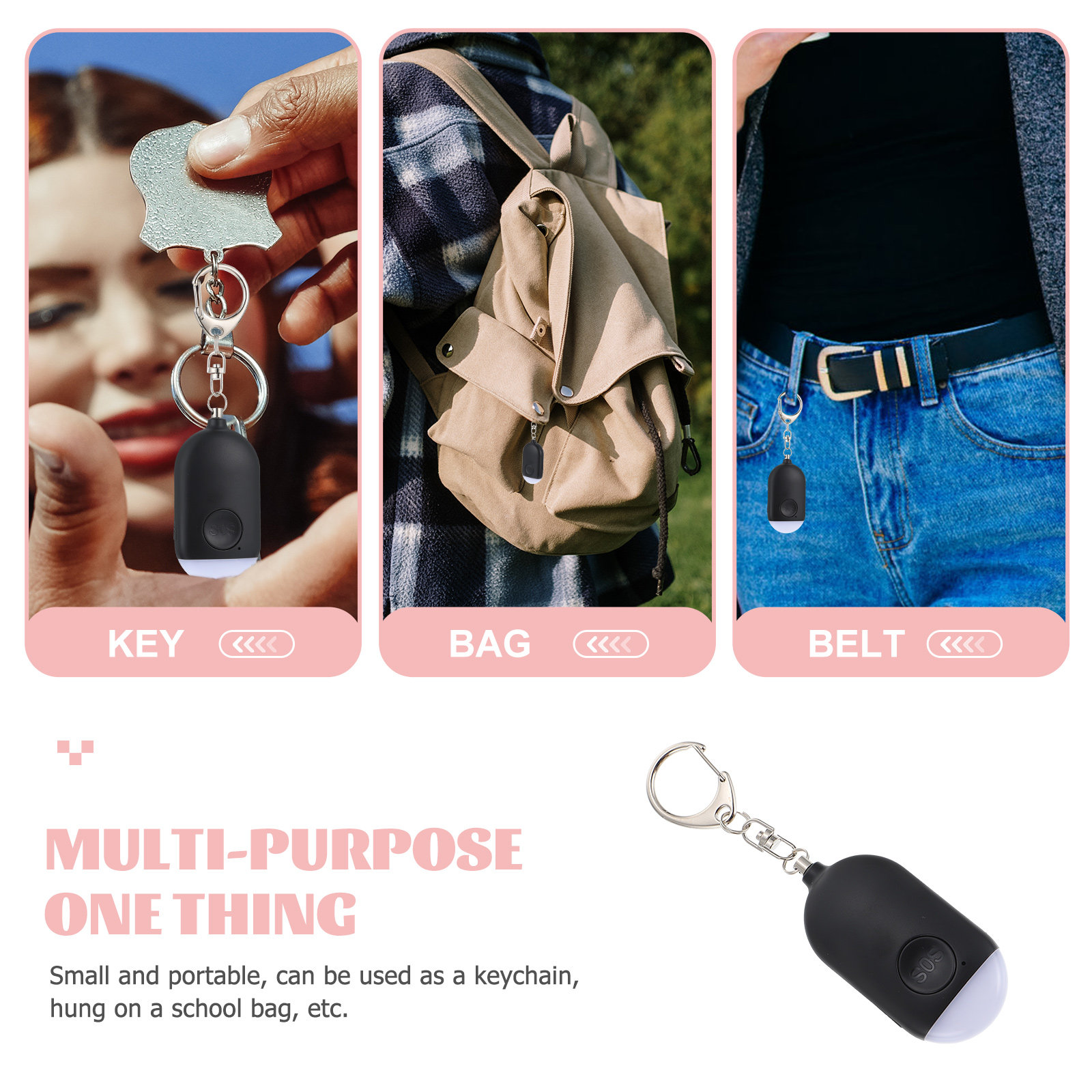 1Set Draagbare Persoonlijke Al - Personal Alarm Keychain recensie en prijs