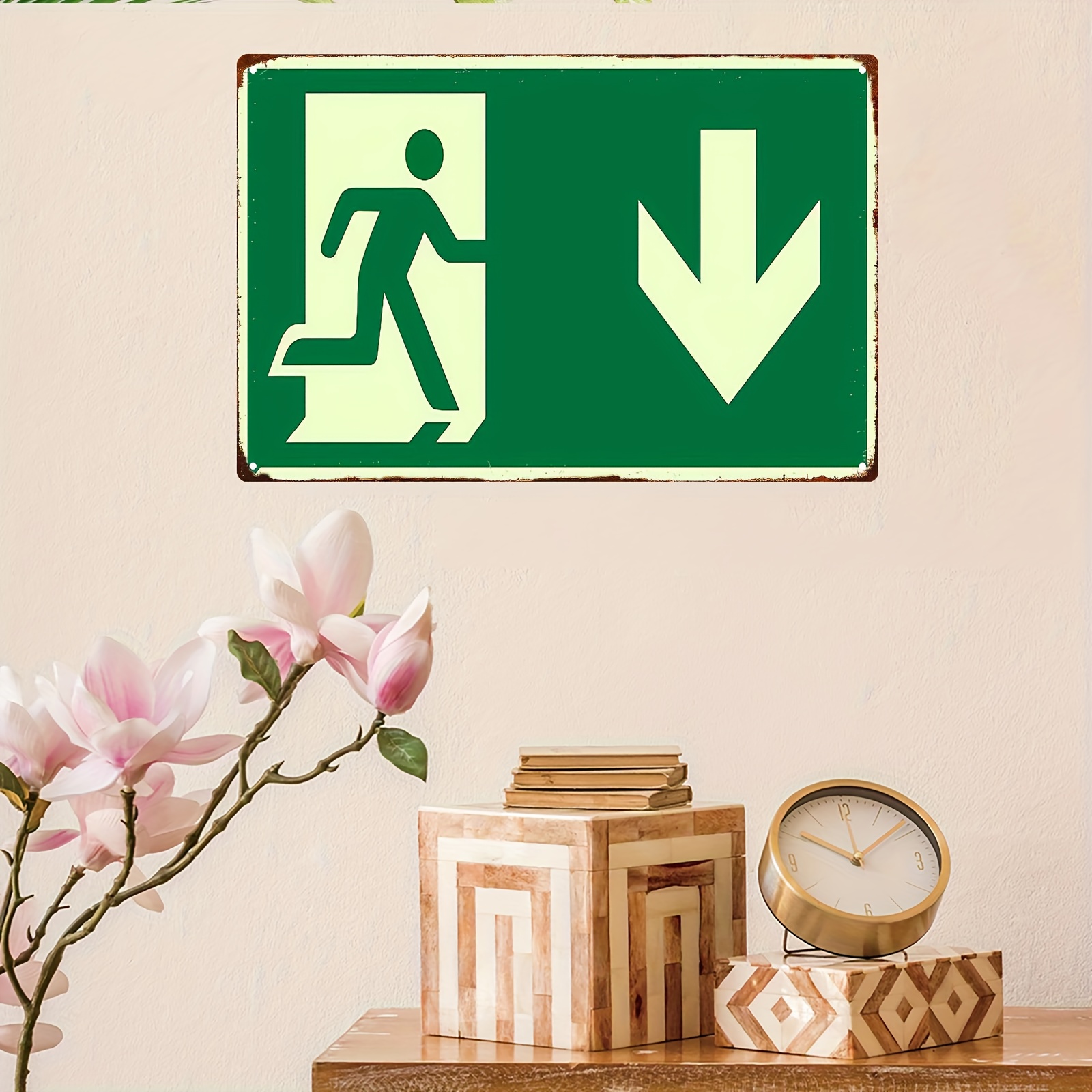 2D vintage metalen ijzeren bor - Emergency Exit Sign recensie en prijs