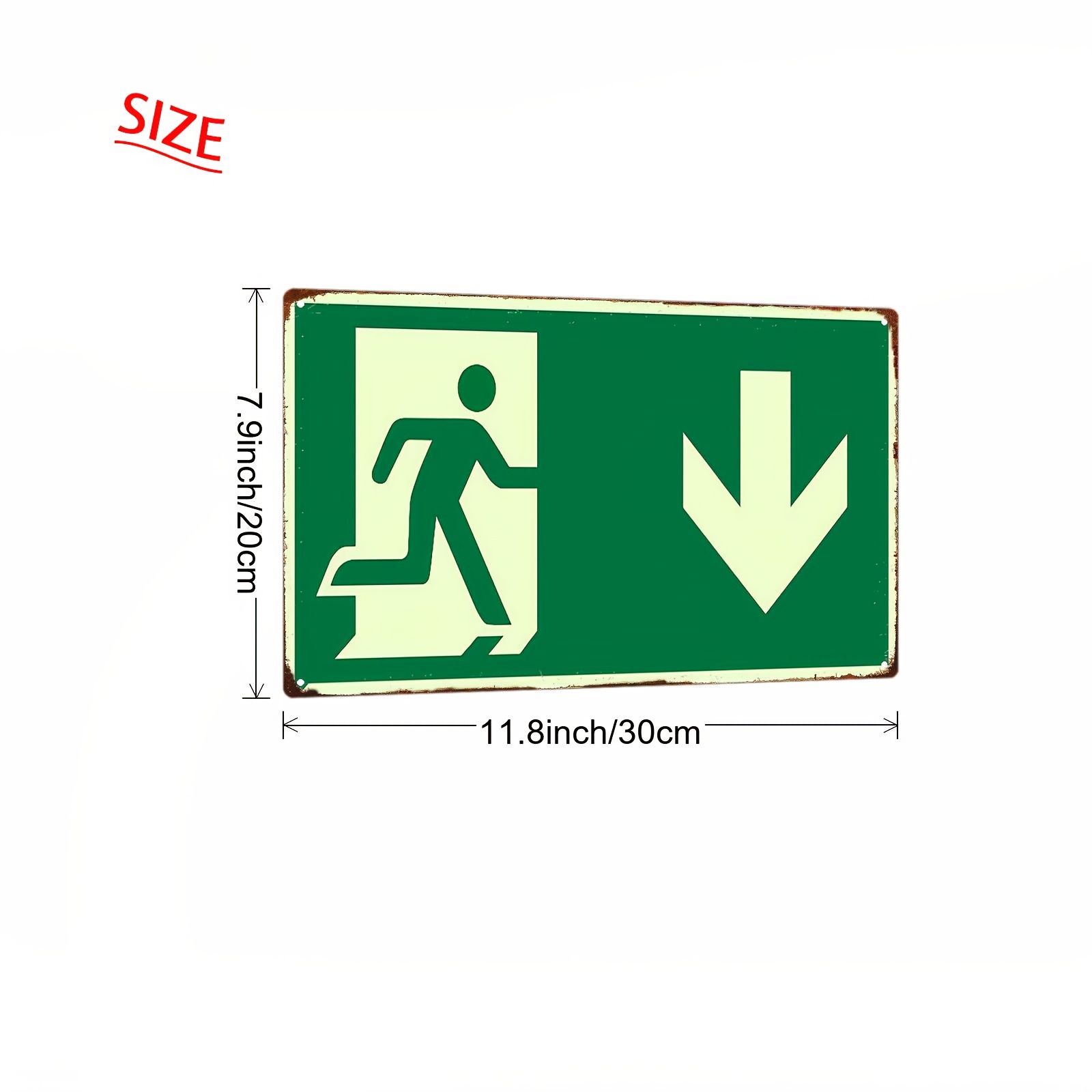 2D vintage metalen ijzeren bor - Emergency Exit Sign recensie en prijs