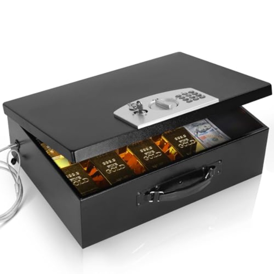 Draagbare metalen kluis met di - Fire Safe Document recensie en prijs