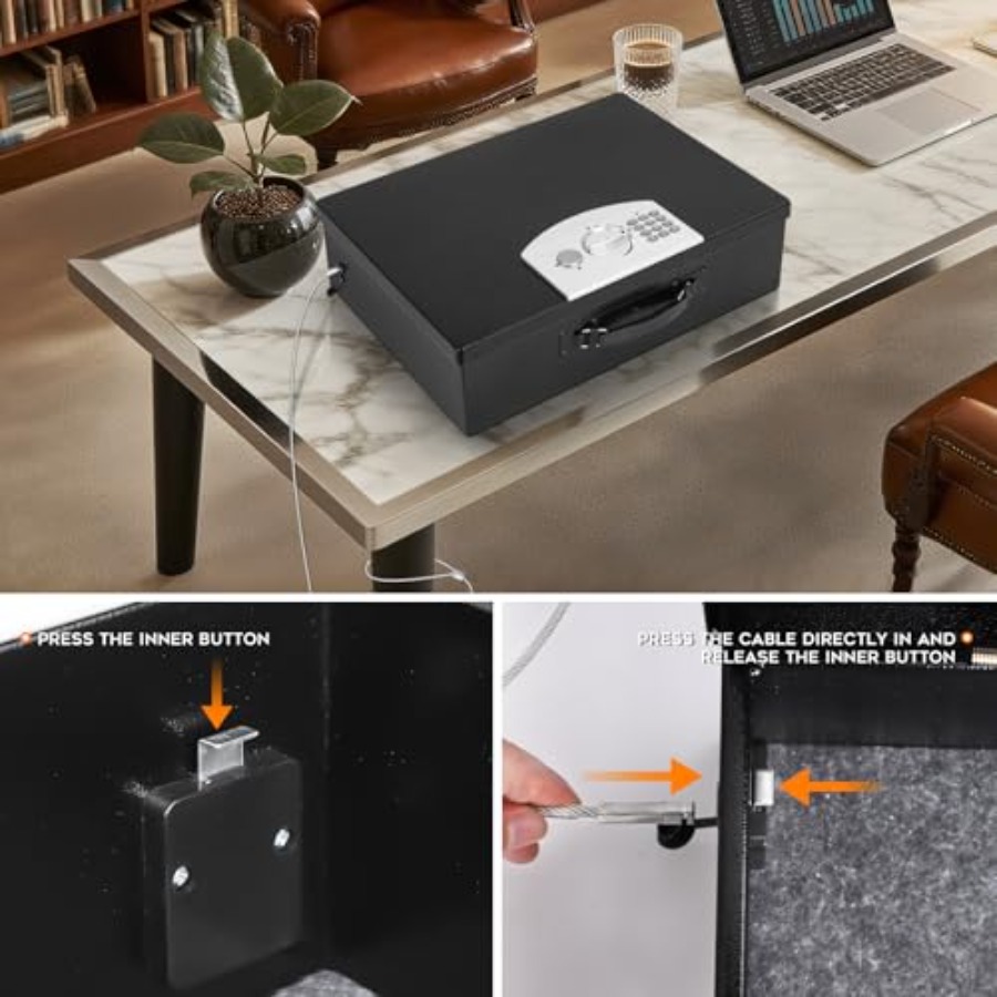 Draagbare metalen kluis met di - Fire Safe Document recensie en prijs
