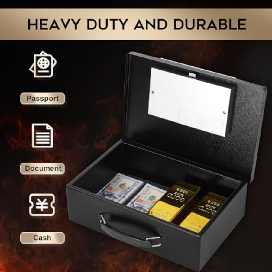 Draagbare metalen kluis met di - Fire Safe Document recensie en prijs