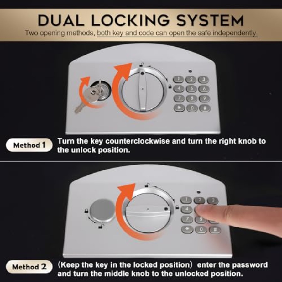 Draagbare metalen kluis met di - Fire Safe Document recensie en prijs