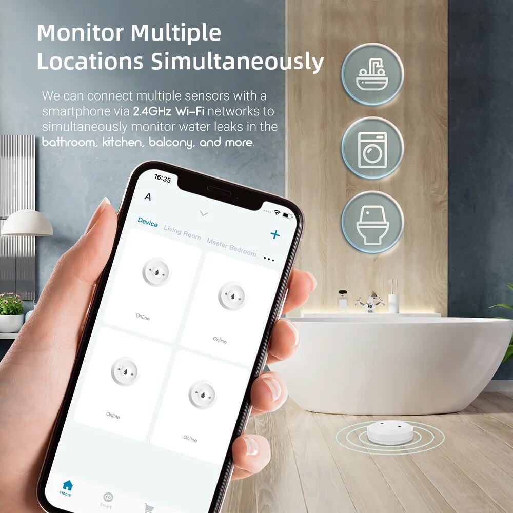 Zigbee3.0 Waterlekkagedetector - Water Alarm Sensor recensie en prijs