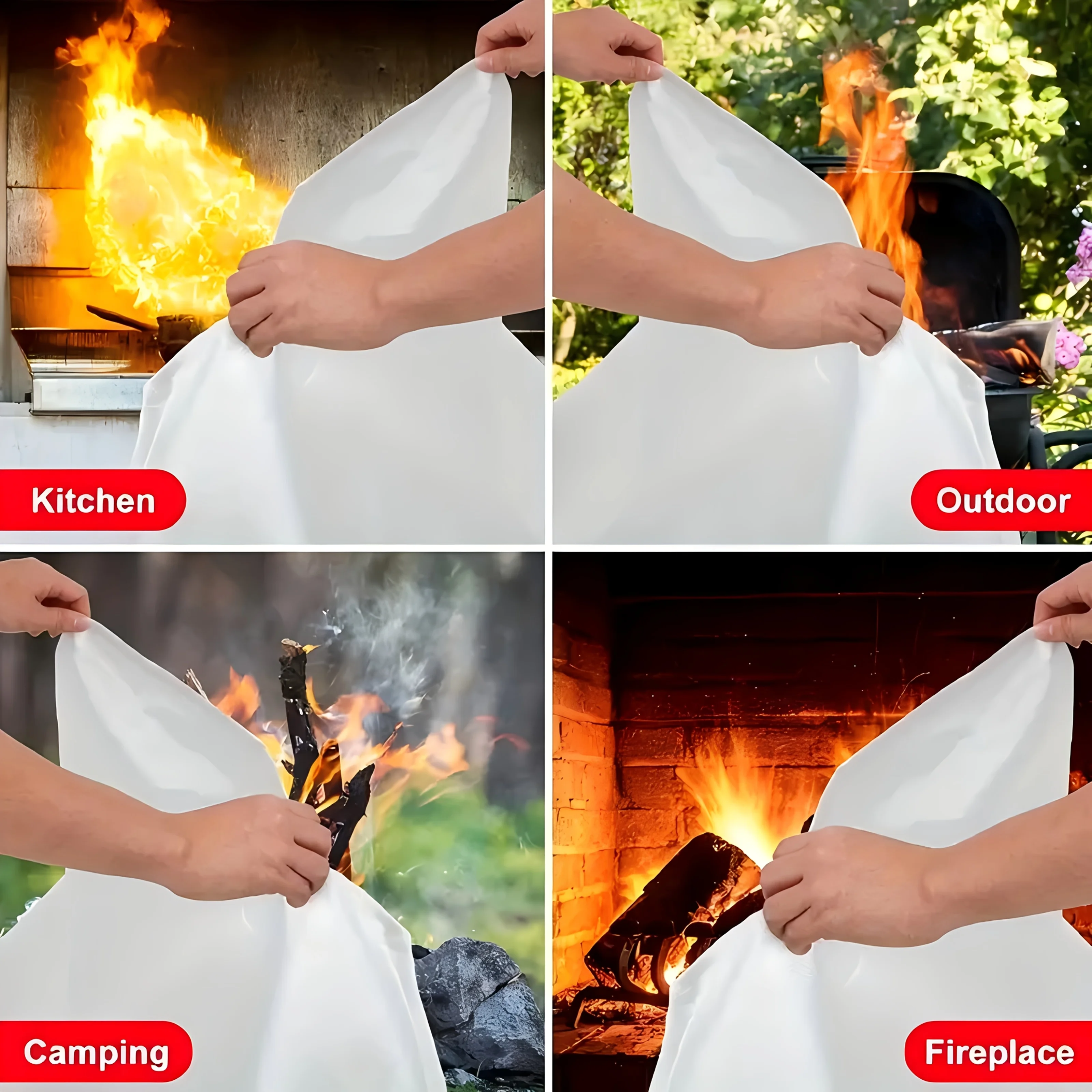Glasvezel brandblusdeken, nood - Fire Blanket Kitchen recensie en prijs