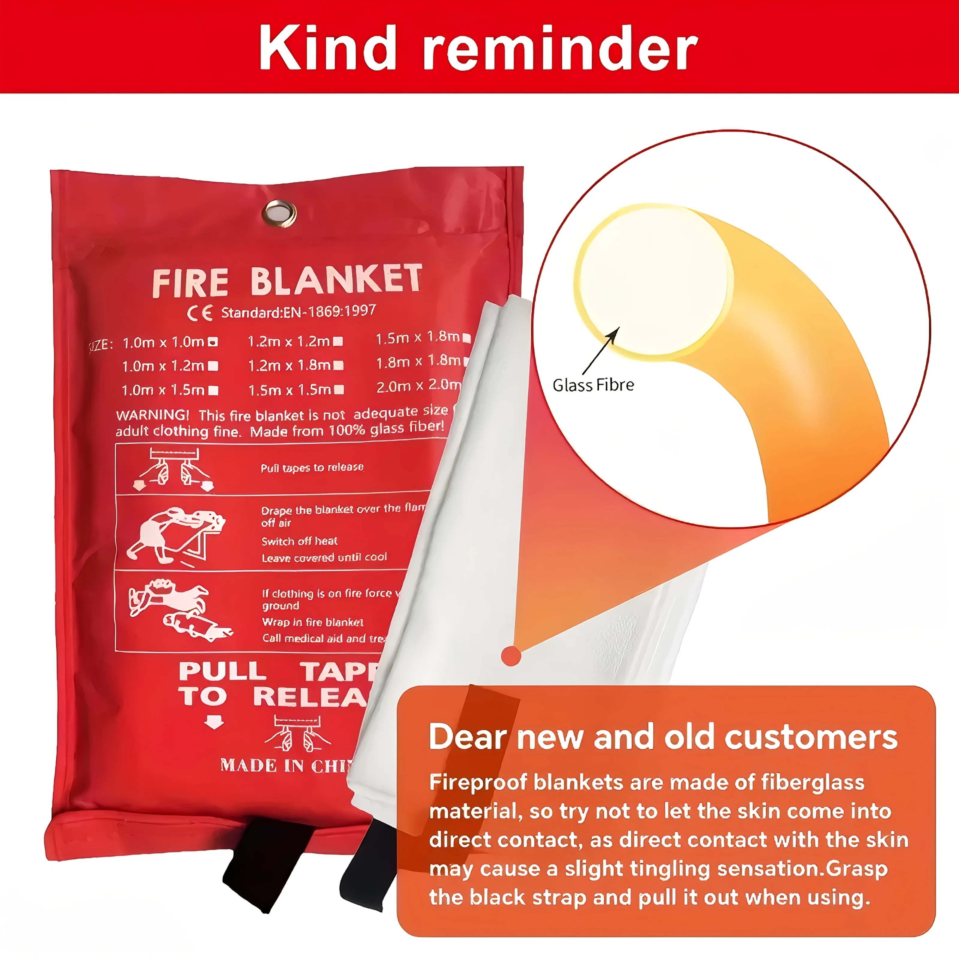 Glasvezel brandblusdeken, nood - Fire Blanket Kitchen recensie en prijs