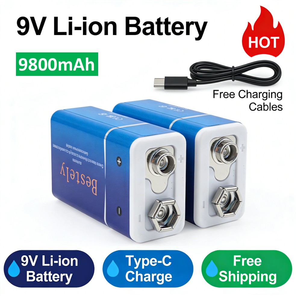 Oplaadbare 9V-batterij, 9800mA - Smoke Detector Interconnected recensie en prijs