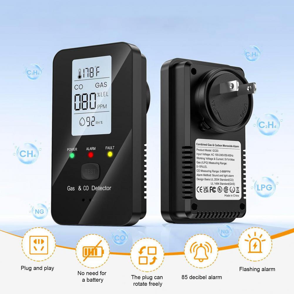 Aardgas- en koolmonoxidedetect - Co Detector Plug recensie en prijs