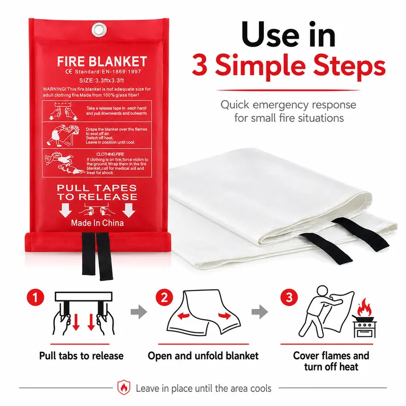 4-pack glasvezel branddekens v - Fire Blanket Kitchen recensie en prijs