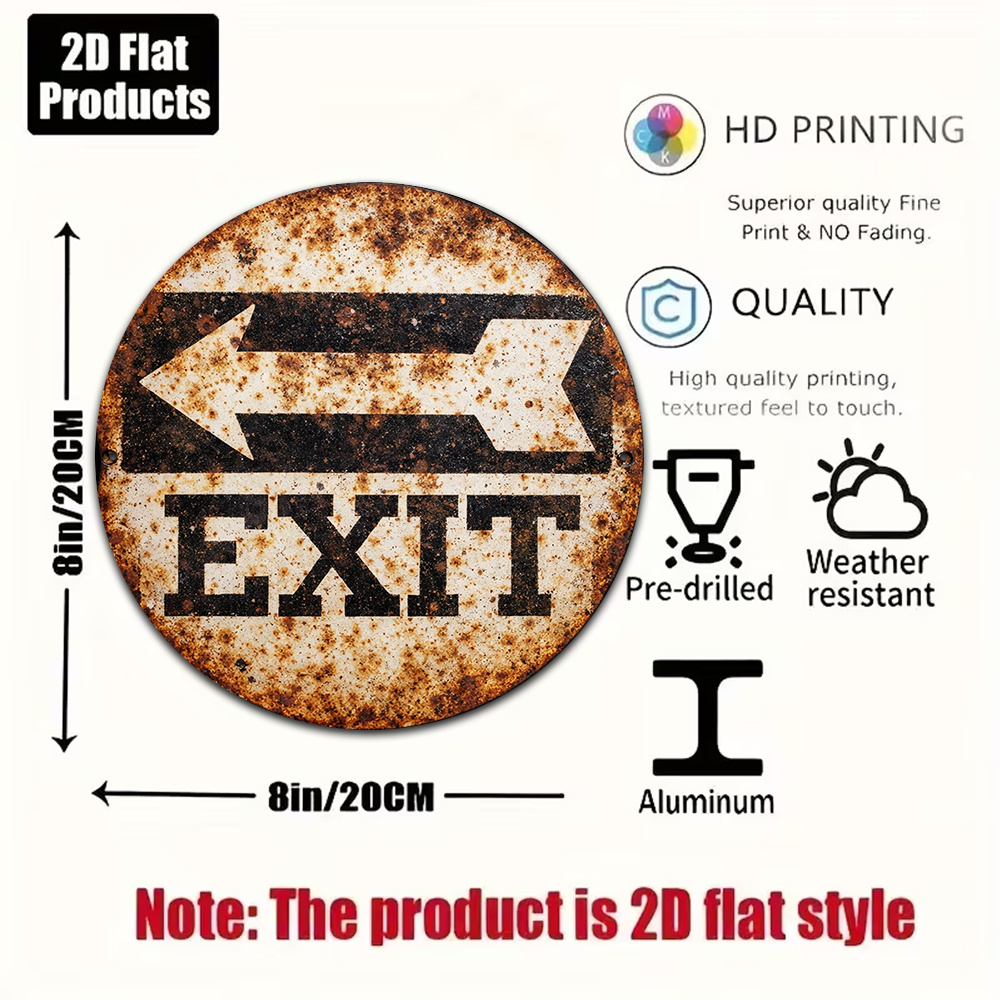 2D Metalen Bord 8x8in/20x20cm  - Emergency Exit Sign recensie en prijs