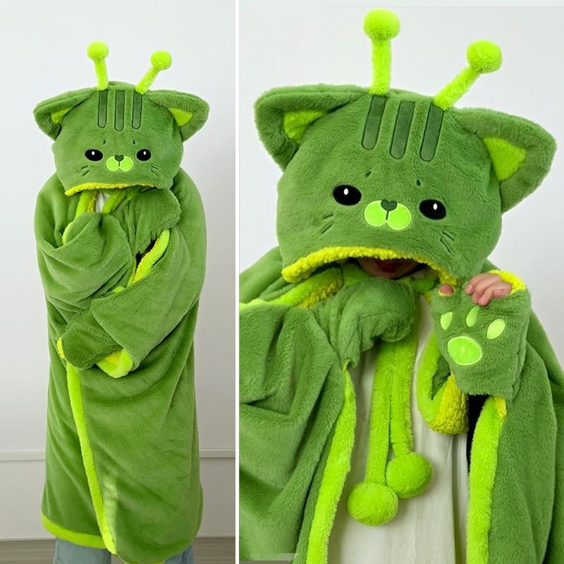 Cartoon schattige alien kat ho - Fire Blanket Kitchen recensie en prijs
