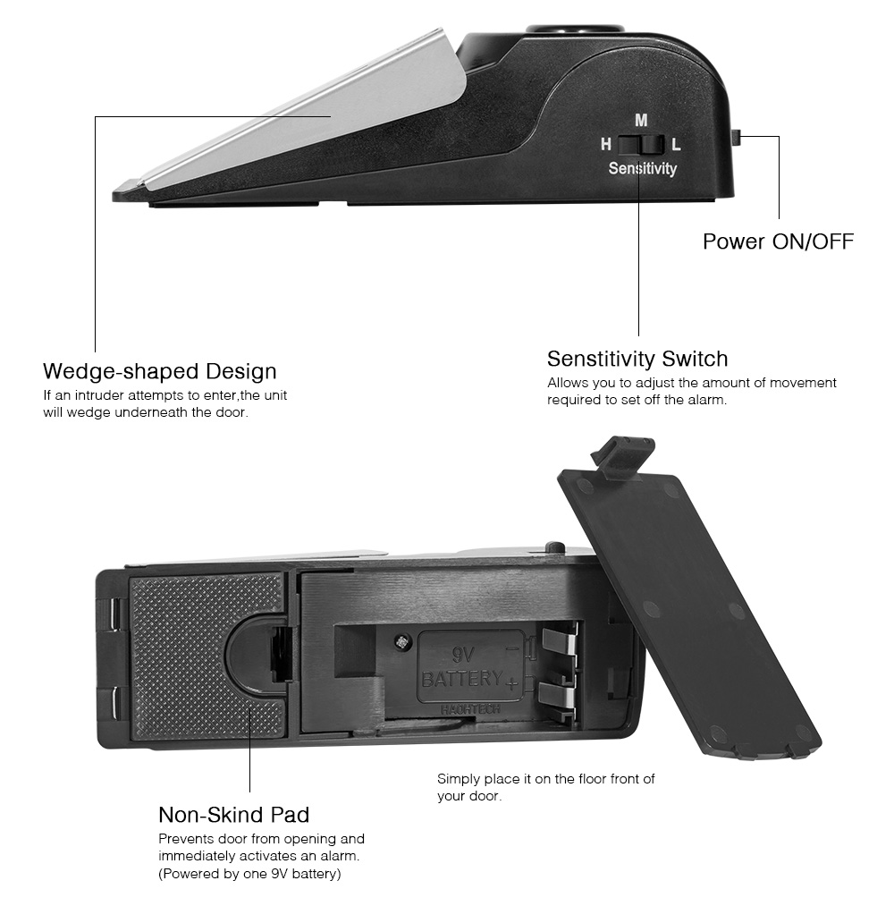 Draadloze anti-diefstal deurst - Door Stop Alarm recensie en prijs