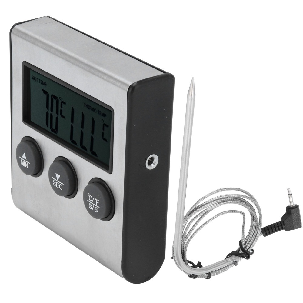 Zilveren digitale BBQ-vleesthe - Pool Alarm Float recensie en prijs