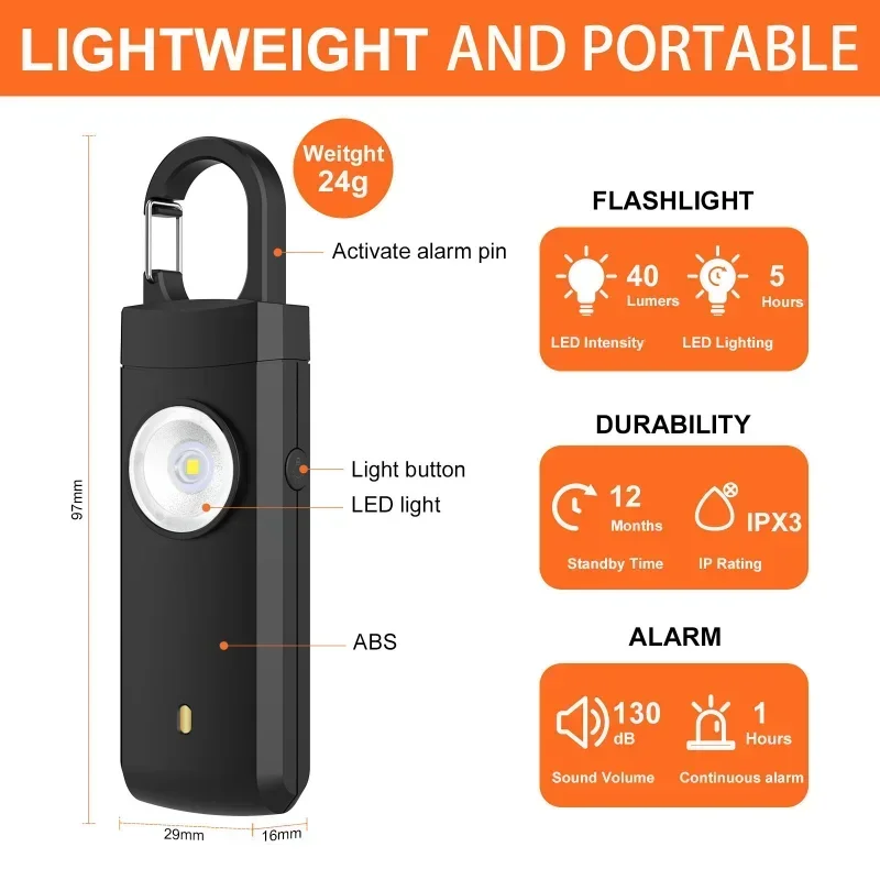 Zelfverdediging LED-zaklamp US - Personal Alarm Keychain recensie en prijs