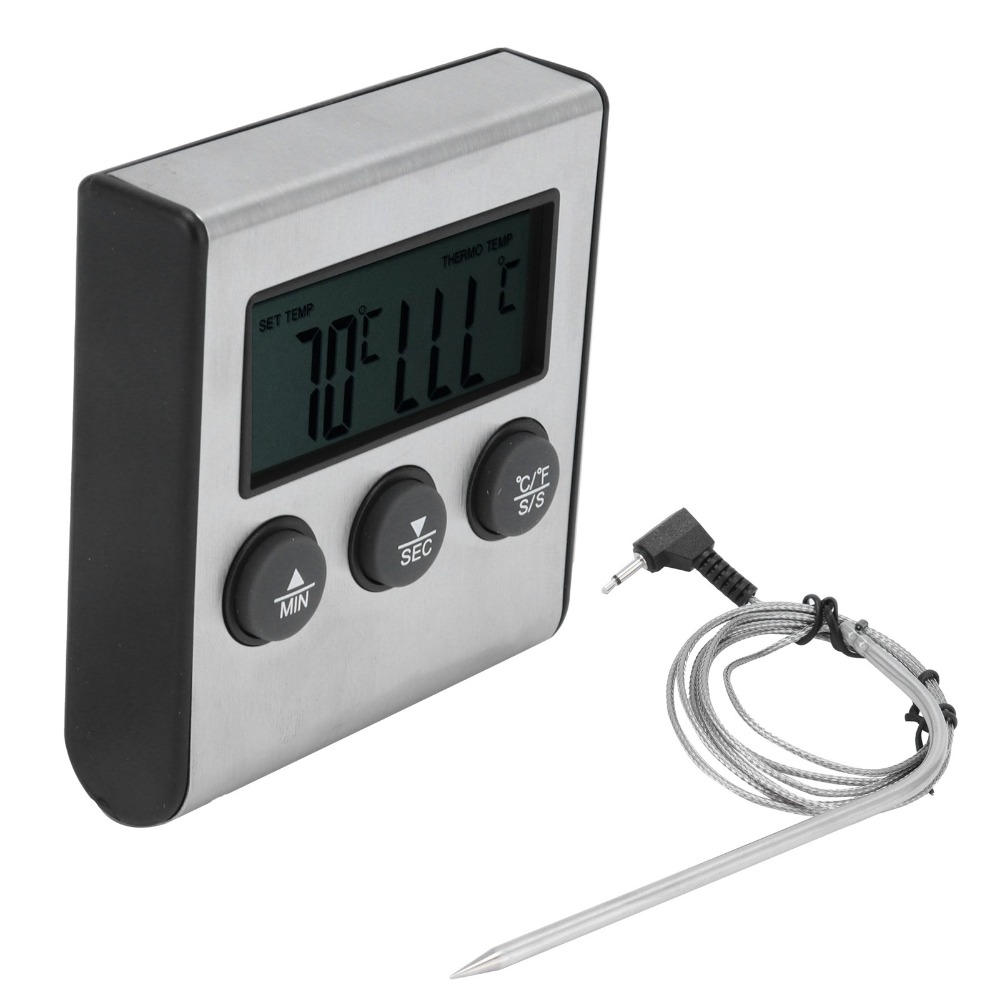 Zilveren digitale BBQ-vleesthe - Pool Alarm Float recensie en prijs