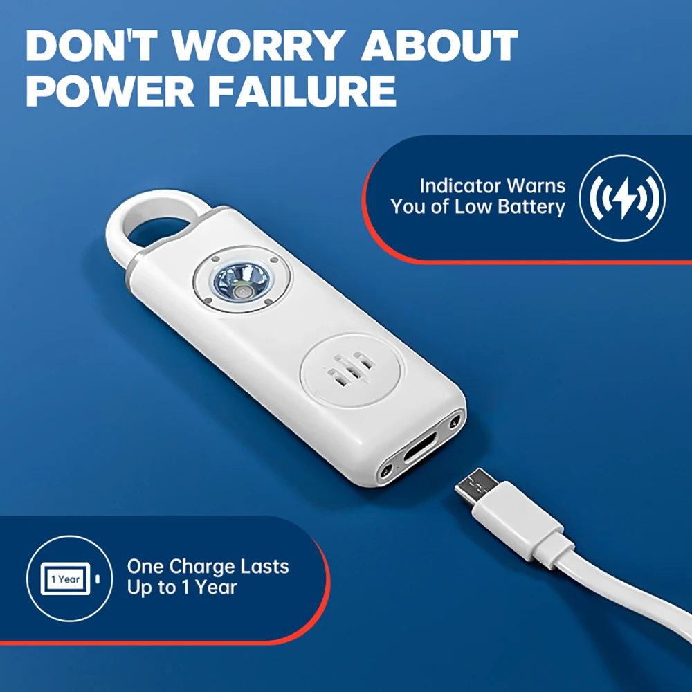 130dB Oplaadbare Persoonlijke  - Personal Alarm Keychain recensie en prijs
