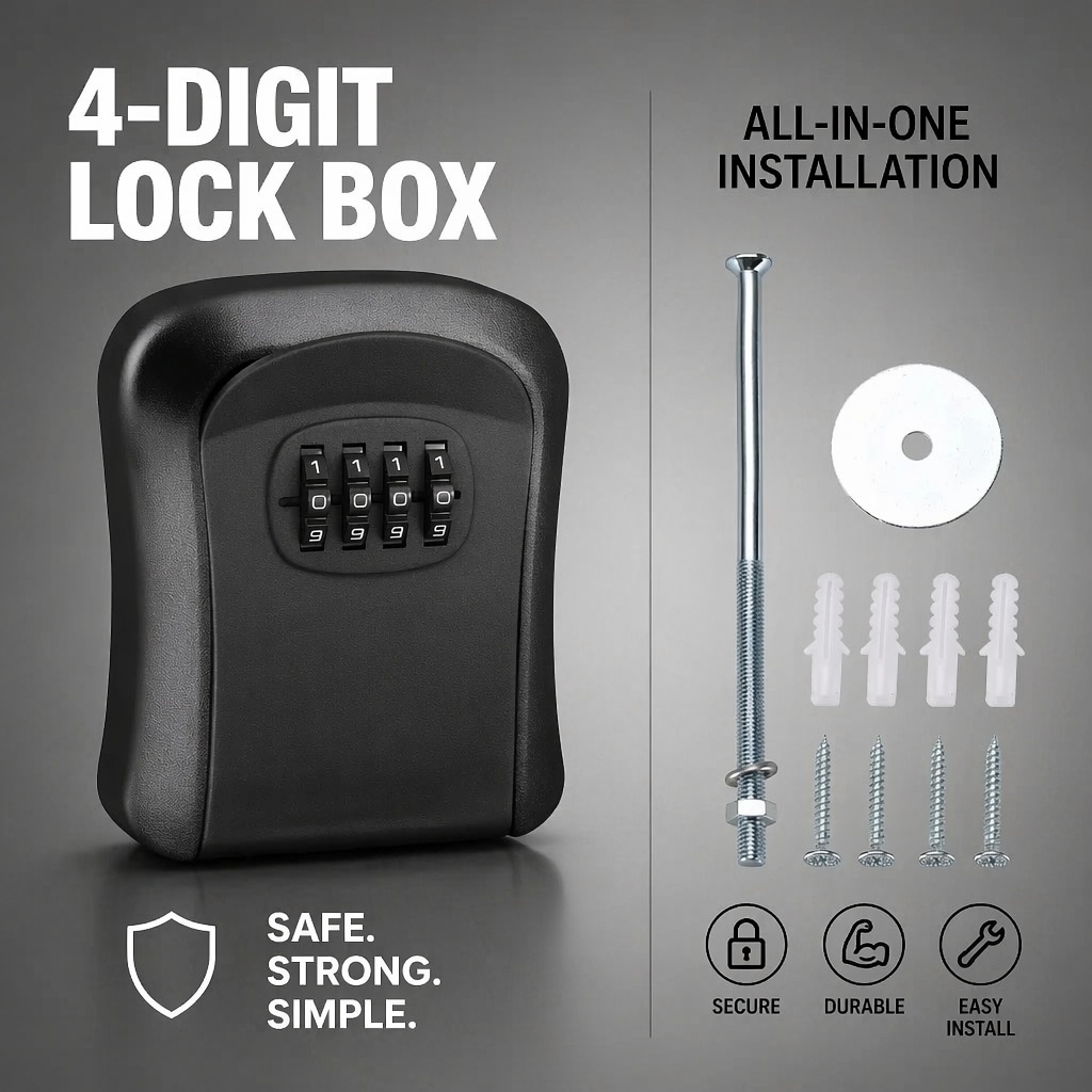 Wandmontage waterdichte sleute - Lockbox Key Secure recensie en prijs