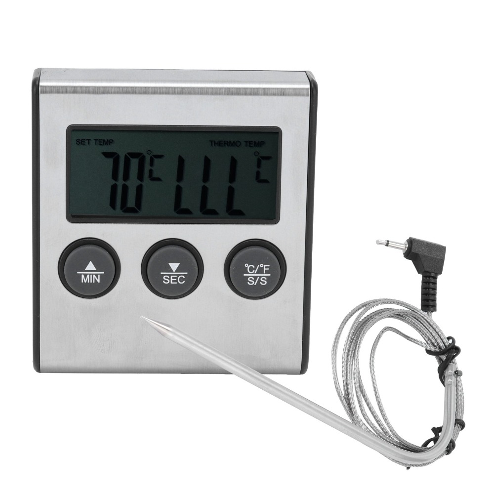 Zilveren digitale BBQ-vleesthe - Pool Alarm Float recensie en prijs